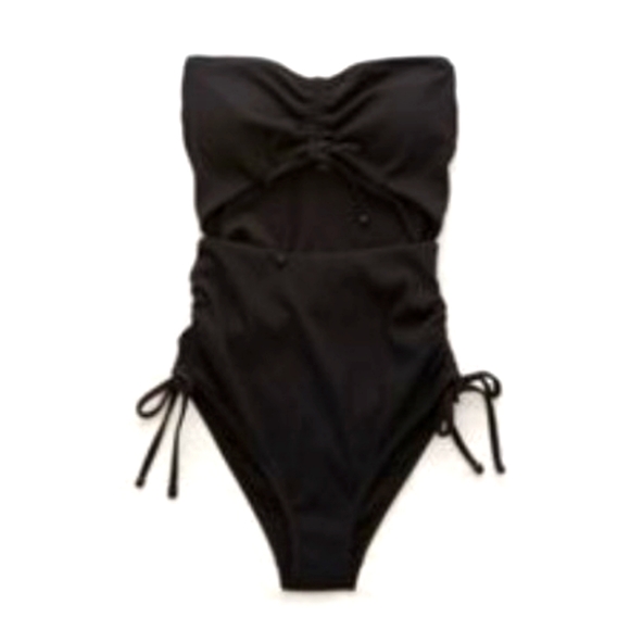 American Eagle Outfitters Swim Aerie Rib Cut Out One Piece Swimsuit